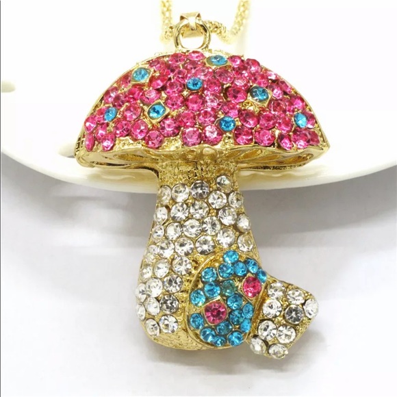 Pink Mushroom Necklace - Picture 1 of 3